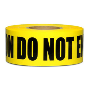 CAUTION DO NOT ENTER Barricade Tape in Yellow and Black | Merco Tape™