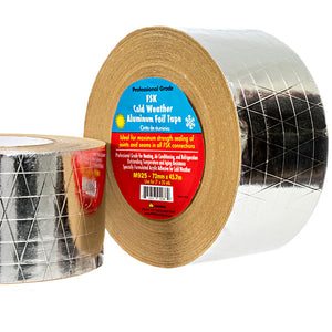 FSK Tape - Foil, Scrim, Kraft ~ Premium Grade for Cold Weather Use | Merco Tape™ M925