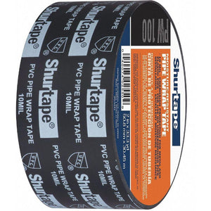 SHURTAPE PW 100 Imprinted Corrosion-Resistant PVC Pipe Wrap Tape